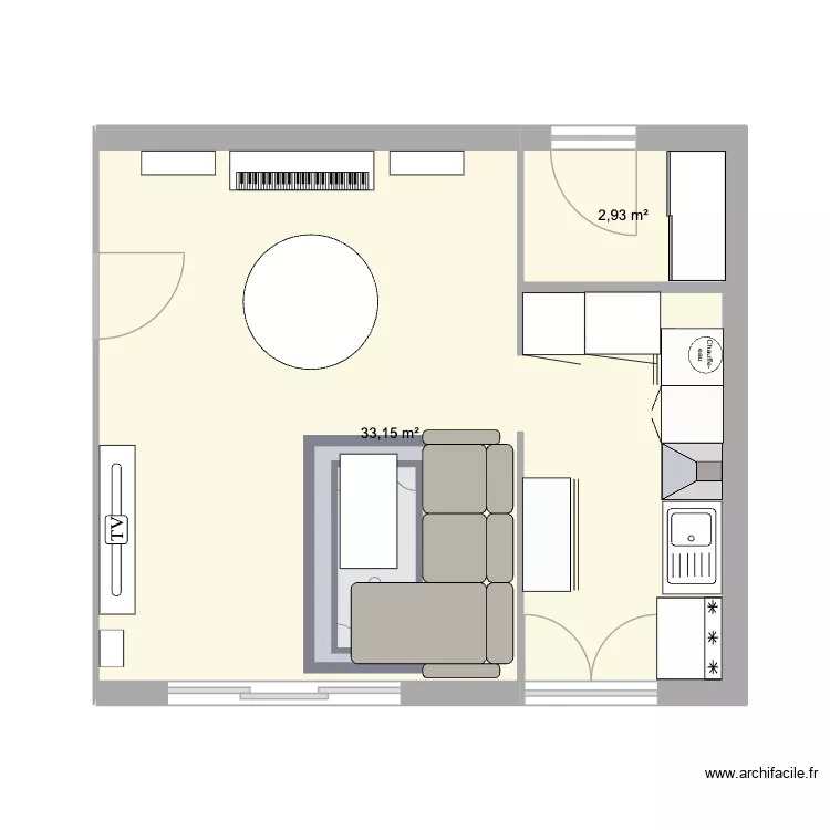 Appartement Champ Lagarde. Plan de 2 et 36 m² Appartement Champ Lagarde. Plan de 2 et 36 m²