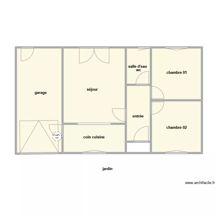 souchereau 2 am. Plan de 8  et 72 m²