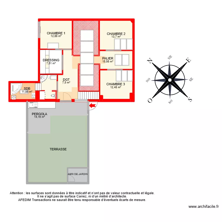 BI 34404. Plan de 32  et 291 m²
