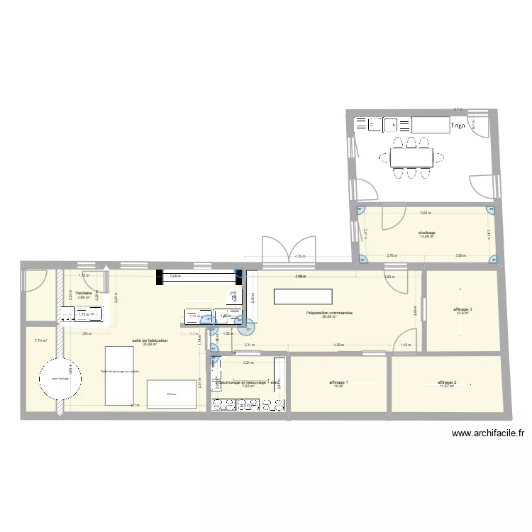 transfo V2. Plan de 9  et 128 m²