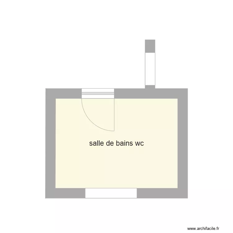 salle de bain wc. Plan de 