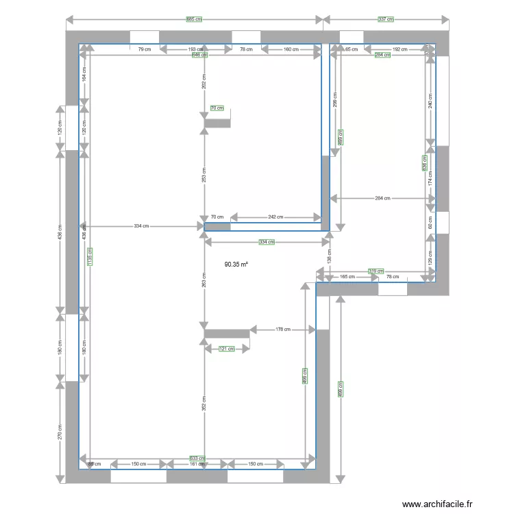 Ayes 5 extension toiture. Plan de 