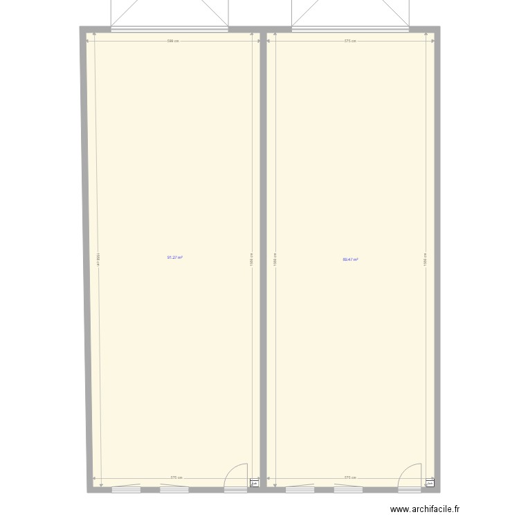 Bistrot Gourmet 000. Plan de 2 pièces et 181 m2