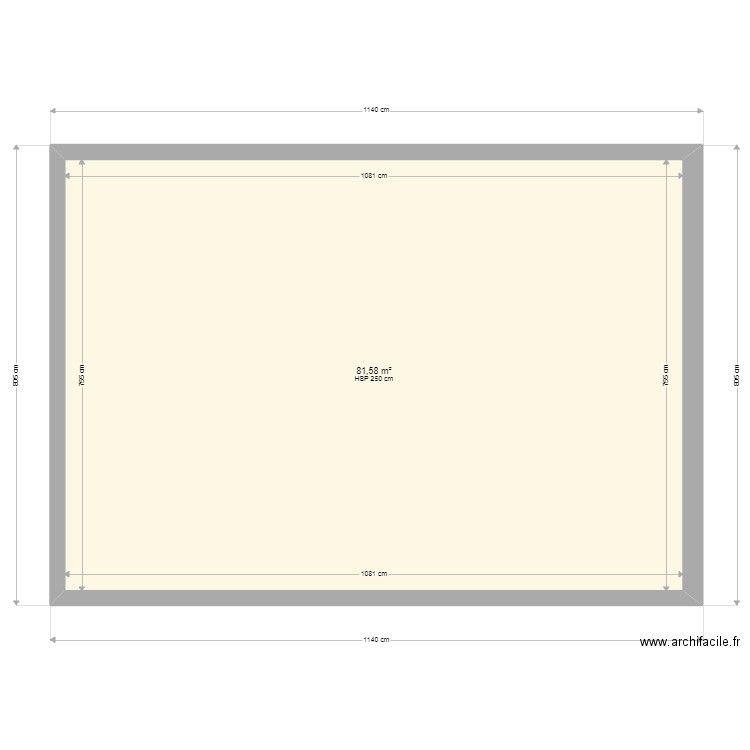 étage joyeuse 1. Plan de 1 pièce et 82 m2