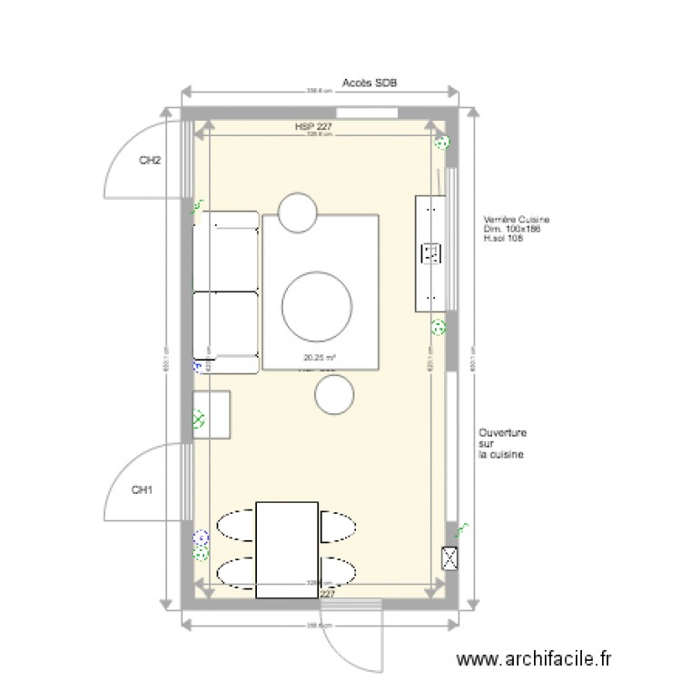 CHRIS B salon 1. Plan de 0 pièce et 0 m2