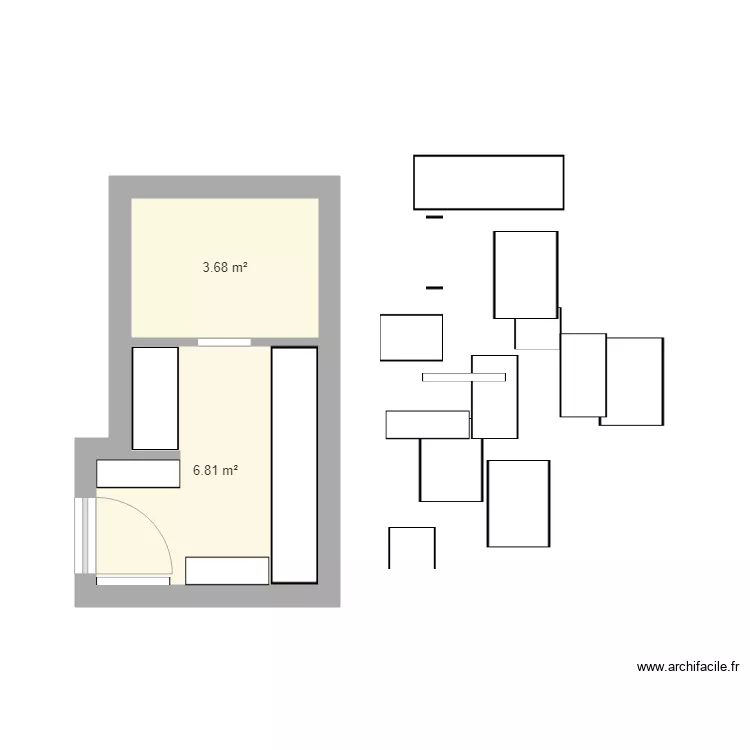 cave rangement. Plan de 