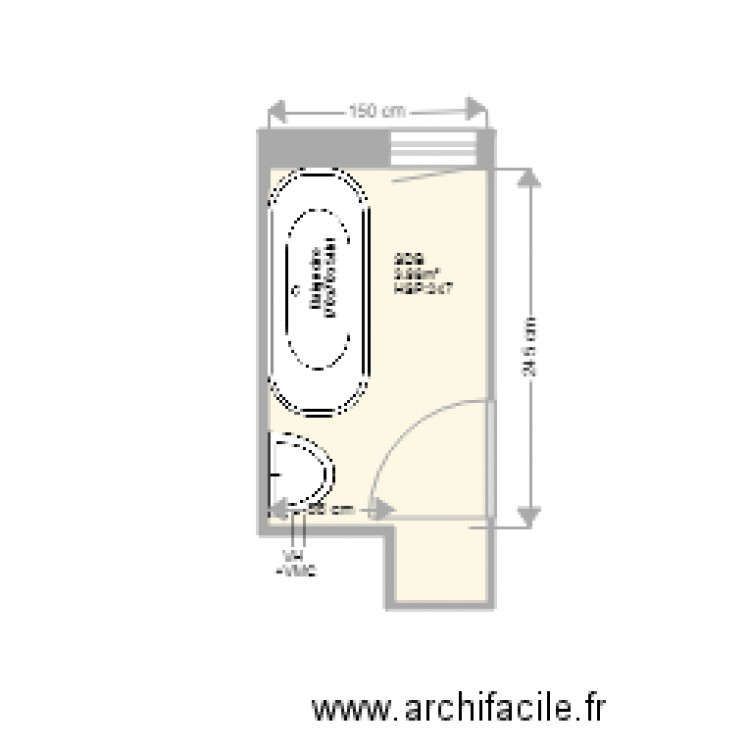 PLAN HAMMOUCHE EDL SDB . Plan de 0 pièce et 0 m2