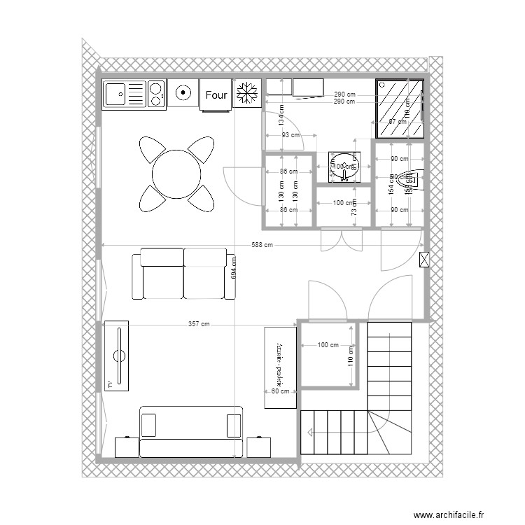 michel2chaufe eau a. Plan de 6 pièces et 9 m2