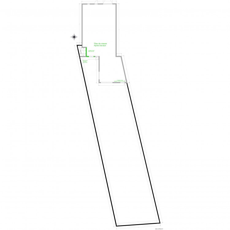 plan de masse après. Plan de 0 pièce et 0 m2