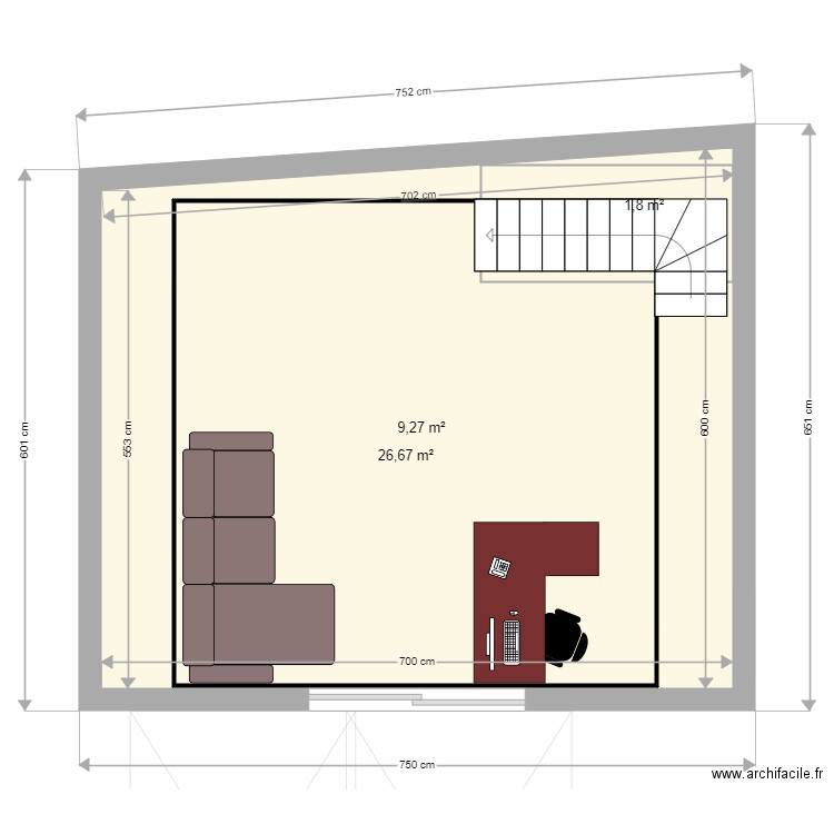 Bureau Garage. Plan de 0 pièce et 0 m2