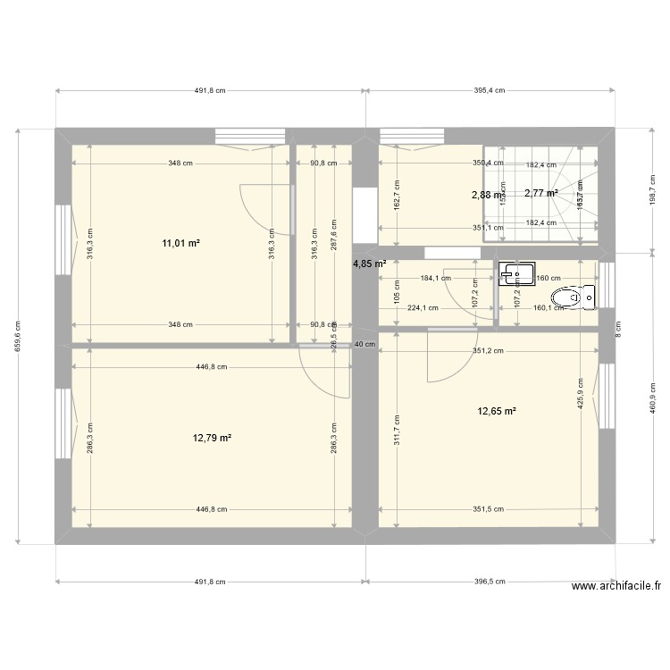 TUCQU BATIGNANI RENOV. Plan de 9 pièces et 97 m2