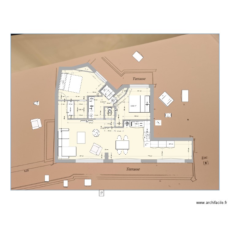 PARIS SOLUTION 1 grande sdb. Plan de 0 pièce et 0 m2