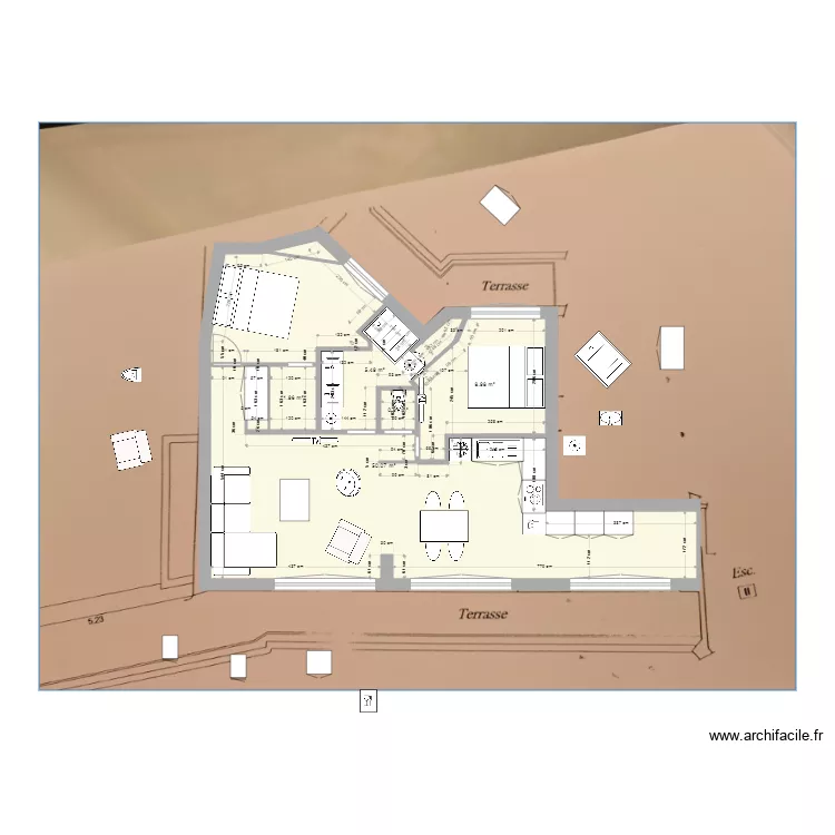 PARIS SOLUTION 1 grande sdb. Plan de PARIS SOLUTION 1 grande sdb. Plan de