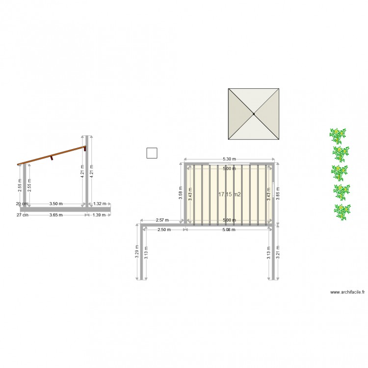 charpentage. Plan de 0 pièce et 0 m2