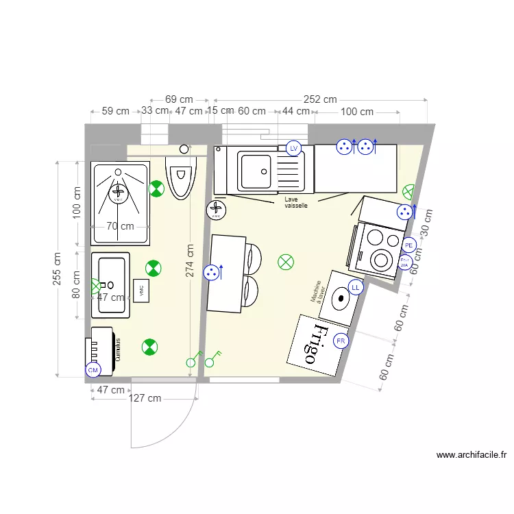 Appartement Josette. Plan de Appartement Josette. Plan de