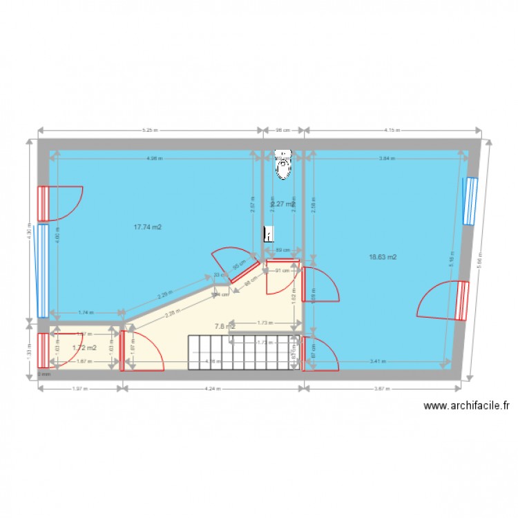 RDC LAFAYETTE initial. Plan de 0 pièce et 0 m2