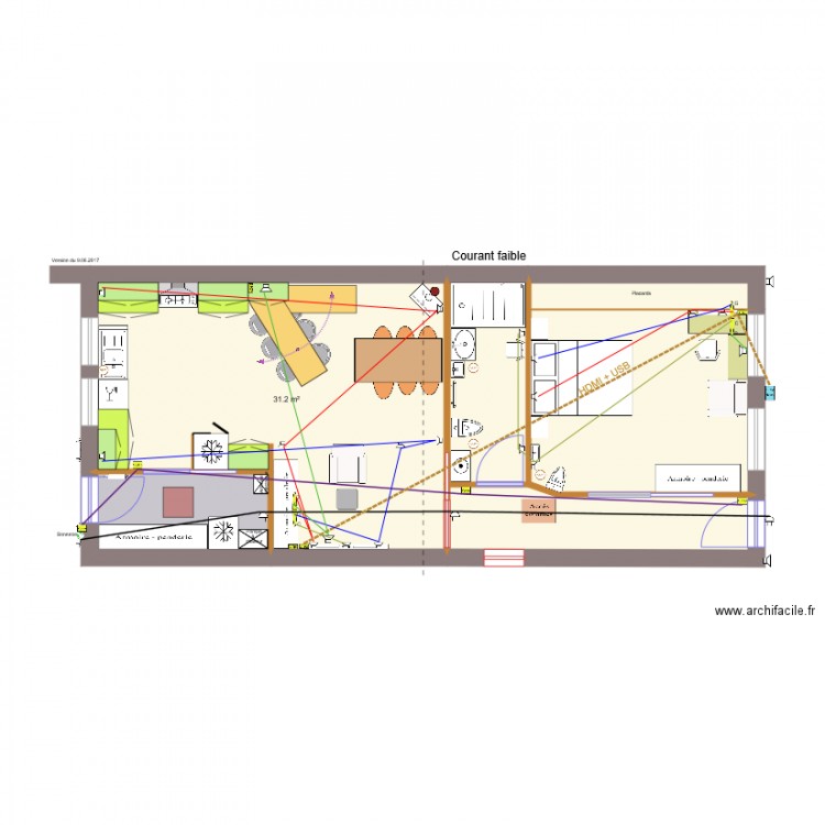 Projet BON courant faible. Plan de 0 pièce et 0 m2