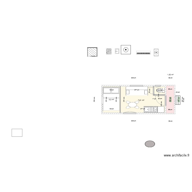 roulOTTE 650  r  faugier terrasse1. Plan de 4 pièces et 13 m2