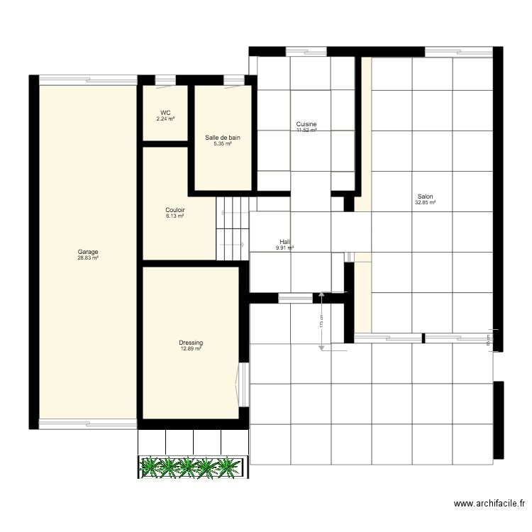 Plan carrelage RdC. Plan de 0 pièce et 0 m2