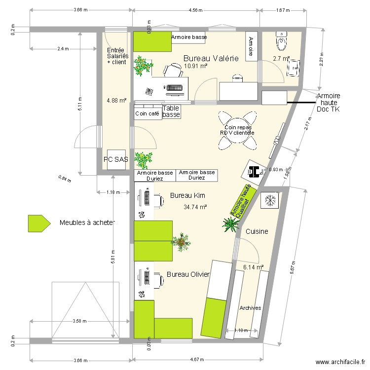 Plan bureau Bati services solution 10. Plan de 0 pièce et 0 m2