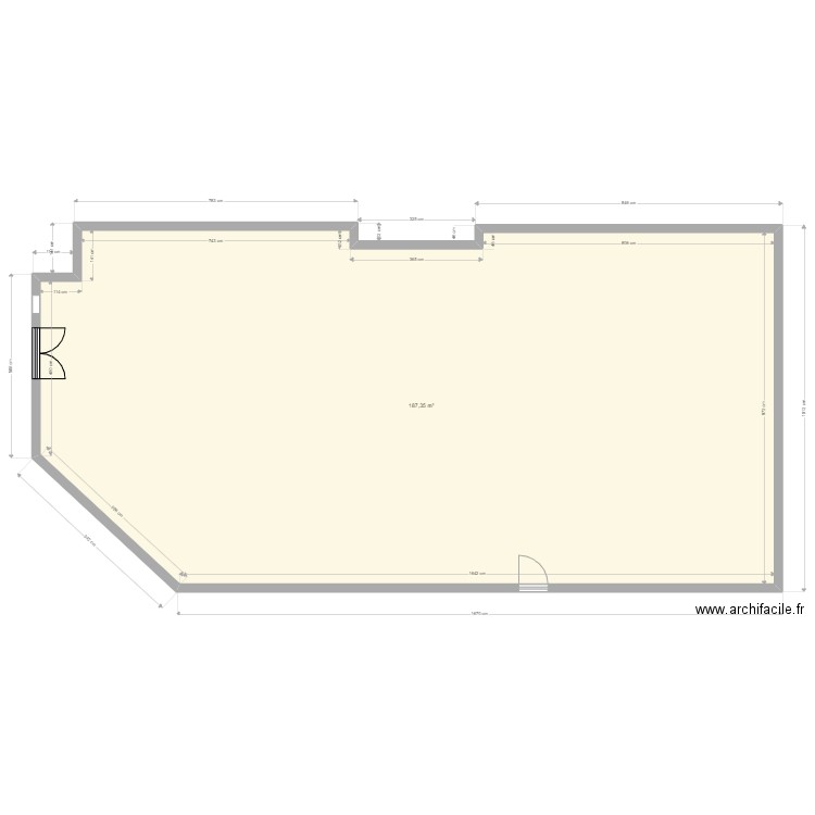 Fontenay Existant JORDAN. Plan de 1 pièce et 187 m2