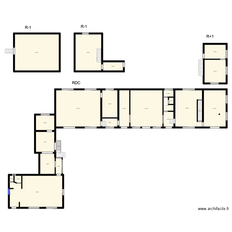 Plan Ecole Le Chatelier. Plan de 25 pièces et 453 m2