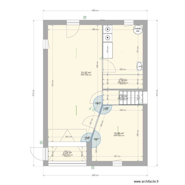 maussane sous sol elec12. Plan de 5 pièces et 49 m2