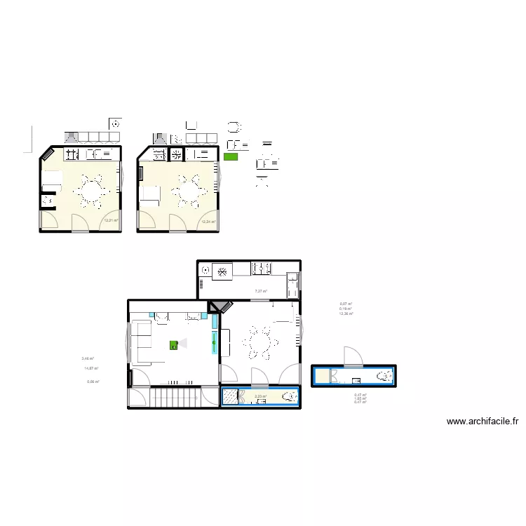 Travaux maison nouvel agencement 2&egrave;me id&eacute;e. Plan de 