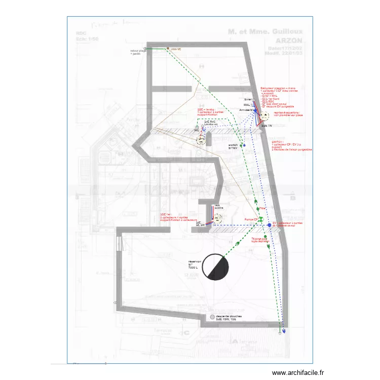 Arzon sous-sol v0. Plan de 