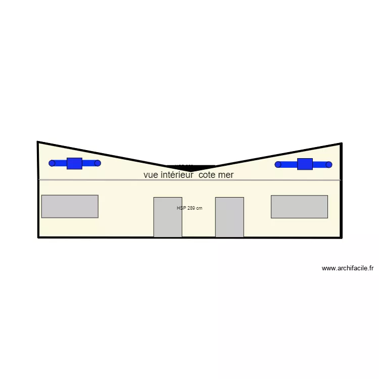                     vue des moteurs dans le plafond. Plan de 