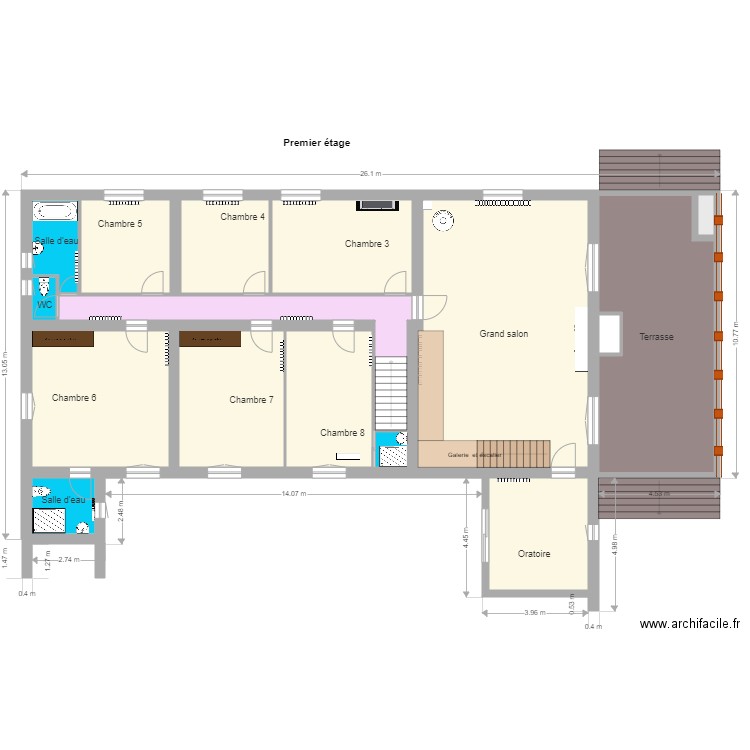 La plaine  Premier étage sans meuble. Plan de 0 pièce et 0 m2