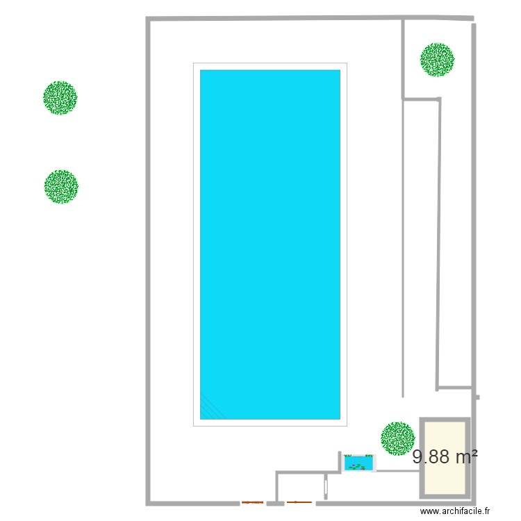 Piscine roucan. Plan de 0 pièce et 0 m2