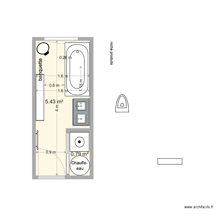 plan sdb lorene. Plan de 0 pièce et 0 m2