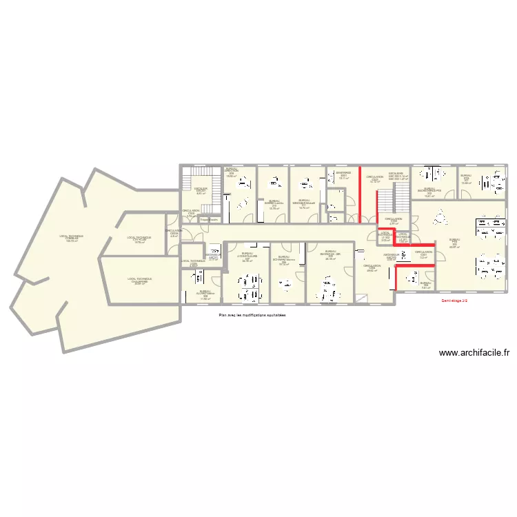 Vienne 3 &egrave;me projet . Plan de 