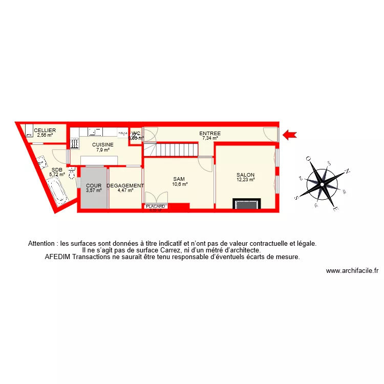 BI 7028 RDC. Plan de 
