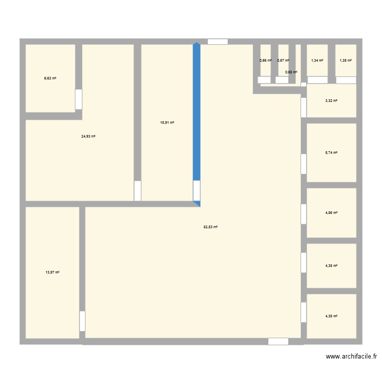labri. Plan de 0 pièce et 0 m2