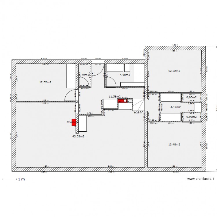 Appart-étage. Plan de 0 pièce et 0 m2