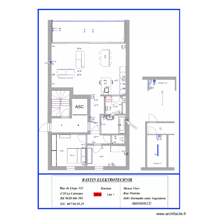 Appartement Meuse View C25 05  2020. Plan de 
