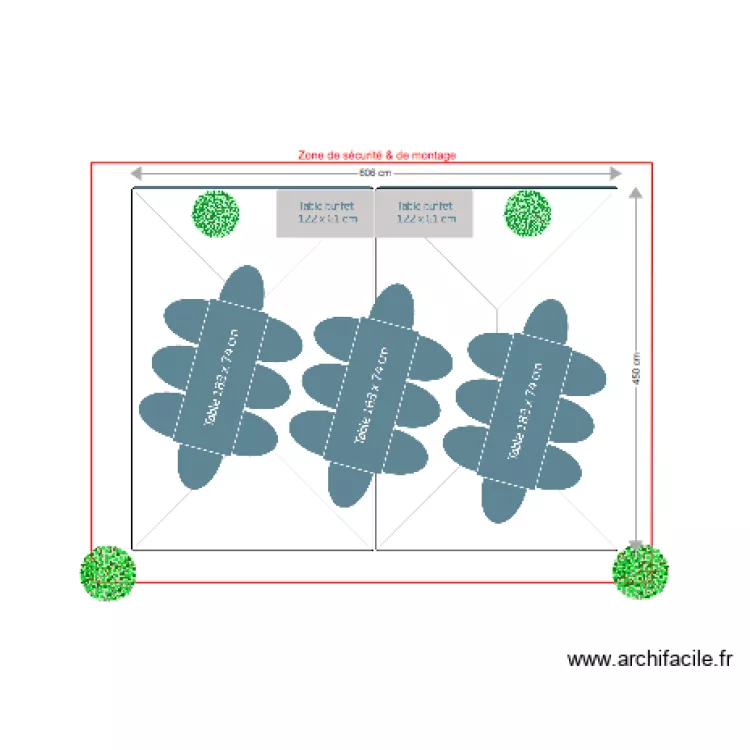 24 personnes 2 x XP345 3 TREC . Plan de 