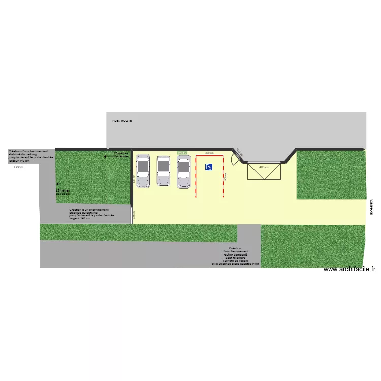 E3C CREATIVE STATIONNEMENT APRES TRAVAUX. Plan de E3C CREATIVE STATIONNEMENT APRES TRAVAUX. Plan de