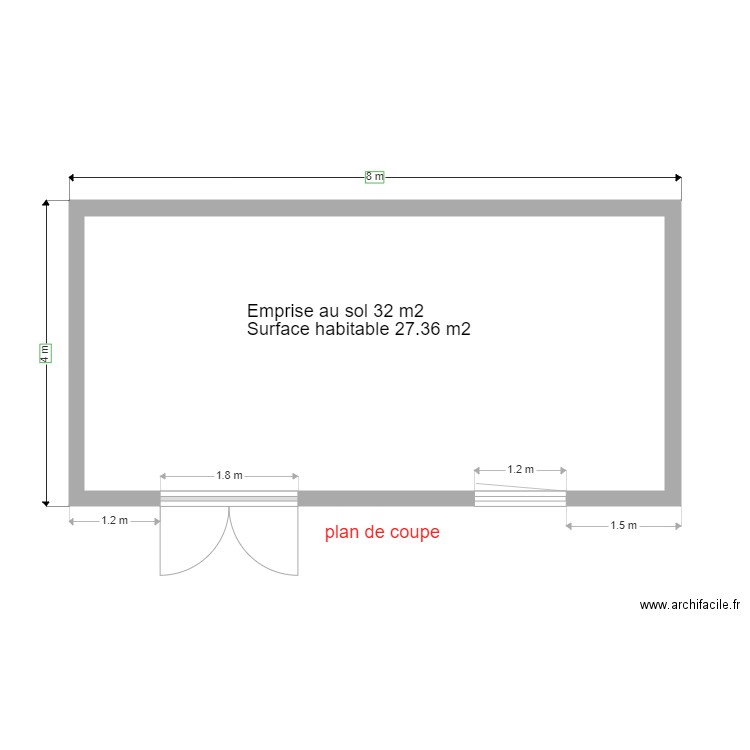 plan de coupe garage la teste. Plan de 0 pièce et 0 m2