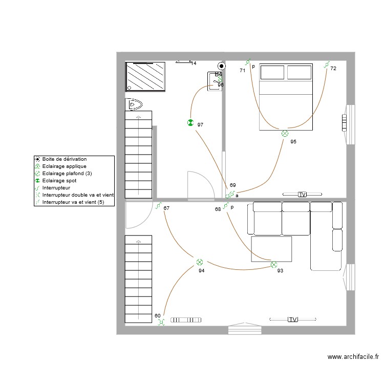 channel log 1Etage1 ecl. Plan de 4 pièces et 51 m2