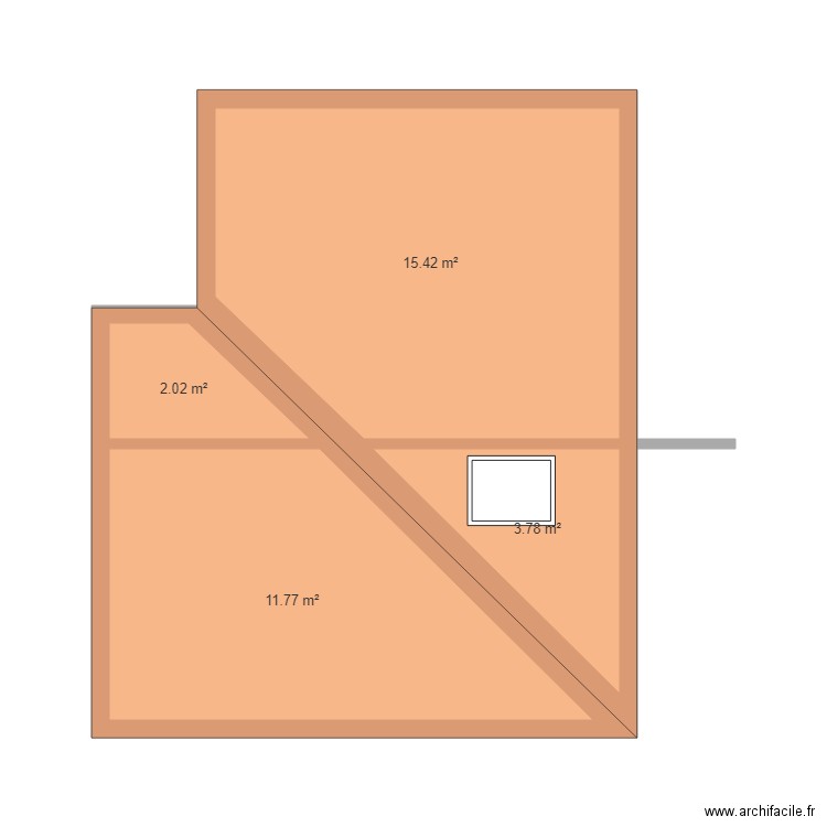 toiture dussouchaud1. Plan de 4 pièces et 33 m2