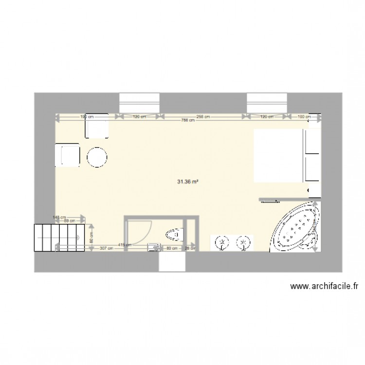 chambre 2. Plan de 0 pièce et 0 m2