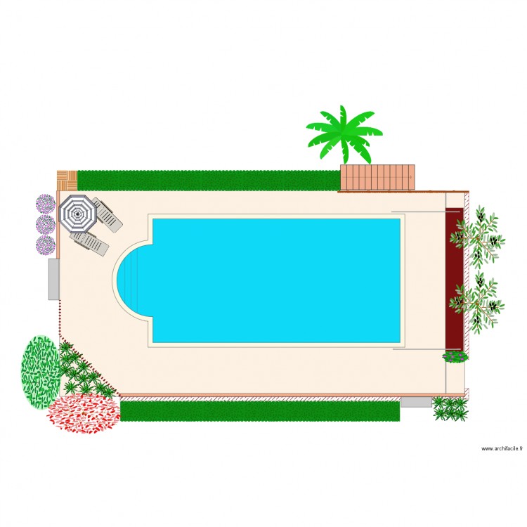 Piscine future vue artiste. Plan de 0 pièce et 0 m2