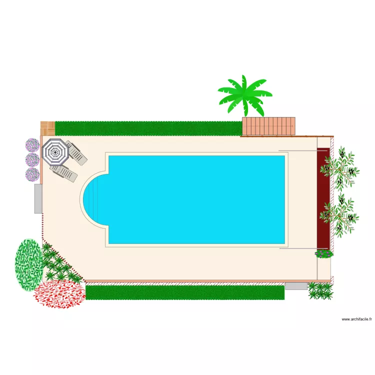 Piscine future vue artiste. Plan de Piscine future vue artiste. Plan de