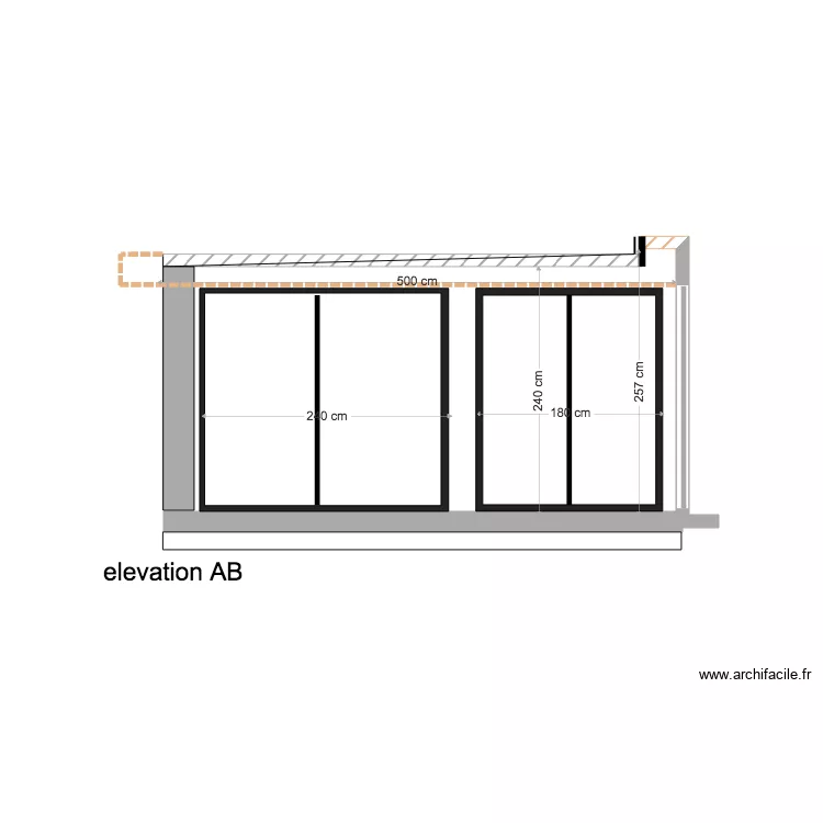 projet extension coupe . Plan de 