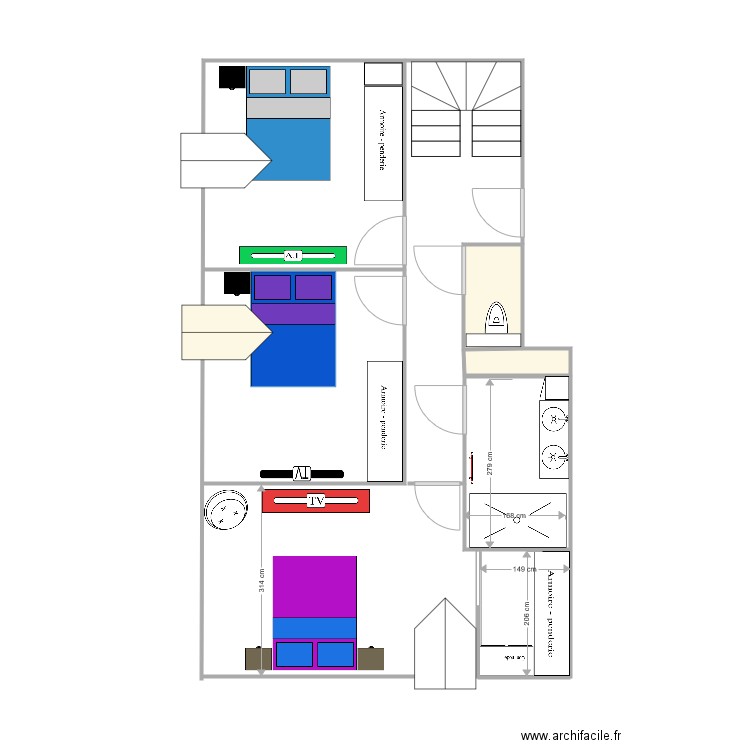 Etage. Plan de 0 pièce et 0 m2