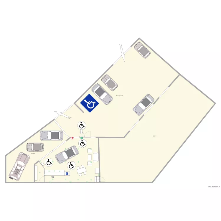 Access garage Grilhot 34. Plan de 