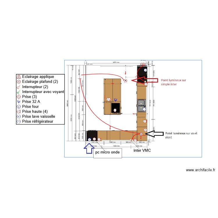 plan cuisine VIANA. Plan de 0 pièce et 0 m2